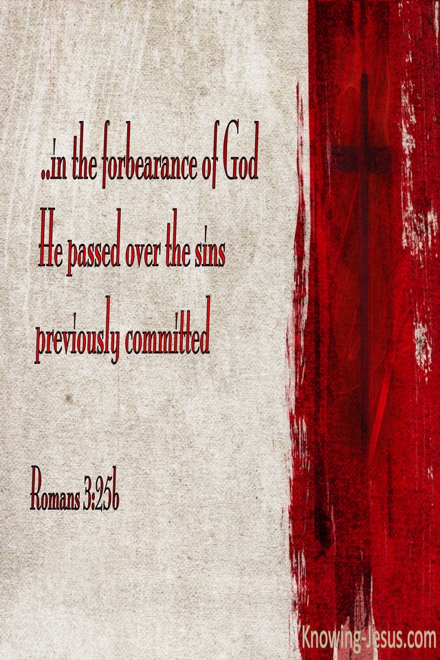 Romans 3:25 God Passed Over Sins (beige)